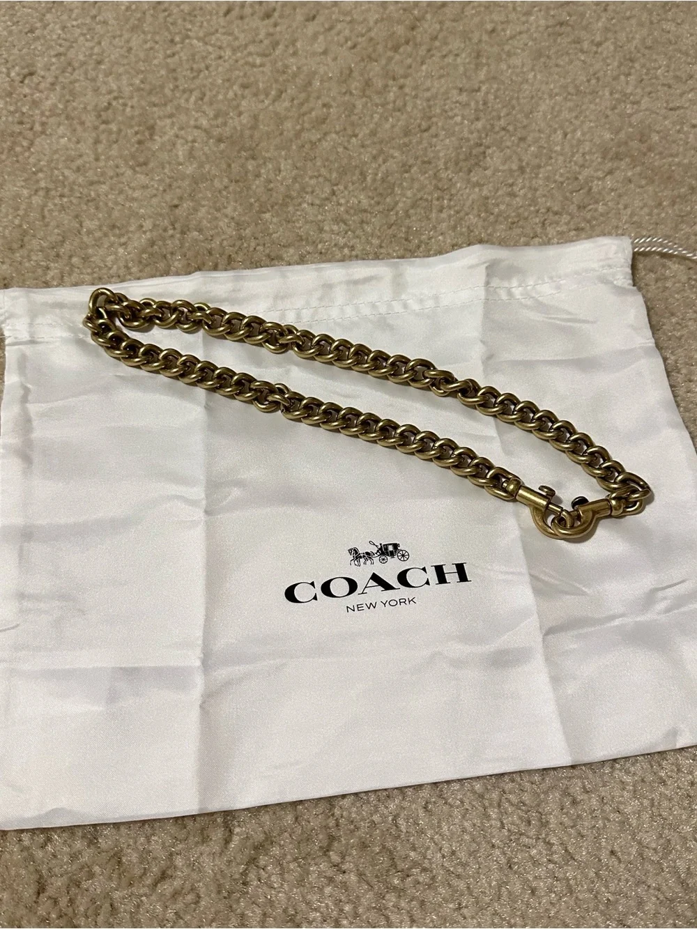 Coach Cassie brass chain strap